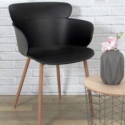 ALTOBUY MALYA - Lot De 4 Fauteuils Scandinaves Noirs - Noir 9 ALTOBUY MALYA - Lot De 4 Fauteuils Scandinaves Noirs - Noir -Pas Cher Fauteuil Magasin 36686829 3