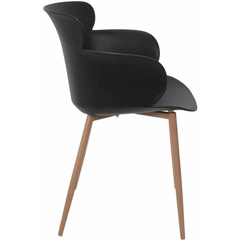 ALTOBUY MALYA - Lot De 4 Fauteuils Scandinaves Noirs - Noir 7 ALTOBUY MALYA - Lot De 4 Fauteuils Scandinaves Noirs - Noir – Image 5