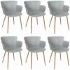 ALTOBUY MALYA - Lot De 6 Fauteuils Scandinaves Gris - Gris 1 ALTOBUY MALYA - Lot De 6 Fauteuils Scandinaves Gris - Gris -Pas Cher Fauteuil Magasin 36686870 1
