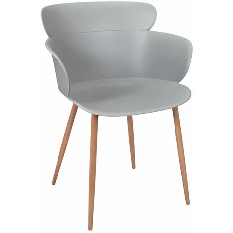 ALTOBUY MALYA - Lot De 6 Fauteuils Scandinaves Gris - Gris 4 ALTOBUY MALYA - Lot De 6 Fauteuils Scandinaves Gris - Gris – Image 2