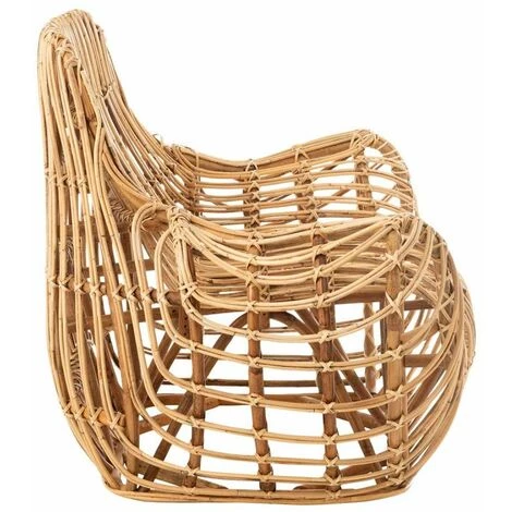 Paris Prix - Fauteuil En Rotin Design "ana" 100cm Naturel 5 Paris Prix - Fauteuil En Rotin Design "ana" 100cm Naturel – Image 3