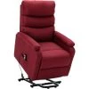 TRUE DEAL Fauteuil Inclinable Rouge Bordeaux Tissu