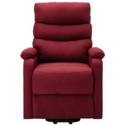 TRUE DEAL Fauteuil Inclinable Rouge Bordeaux Tissu -Pas Cher Fauteuil Magasin 36774709 4