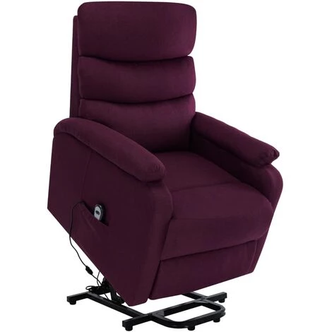 TRUE DEAL Fauteuil Inclinable De Massage Violet Tissu 3 TRUE DEAL Fauteuil Inclinable De Massage Violet Tissu
