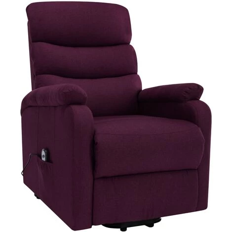 TRUE DEAL Fauteuil Inclinable De Massage Violet Tissu 4 TRUE DEAL Fauteuil Inclinable De Massage Violet Tissu – Image 2