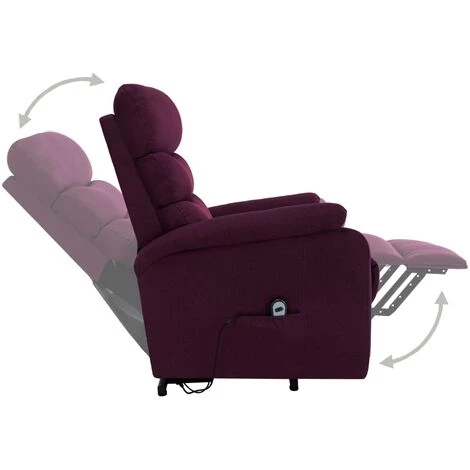 TRUE DEAL Fauteuil Inclinable De Massage Violet Tissu 7 TRUE DEAL Fauteuil Inclinable De Massage Violet Tissu – Image 5