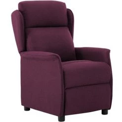 Fauteuil Inclinable électrique Tissu Violet VidaXL