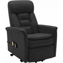 Fauteuil Inclinable De Massage Similicuir Noir VidaXL -Pas Cher Fauteuil Magasin 36851528 2