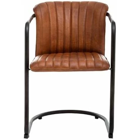 ATMOSPHERA, CRATEUR D'INTRIEUR Lot De 2 Fauteuils En Cuir "Kavi" 77cm Cognac 4 ATMOSPHERA, CRATEUR D'INTRIEUR Lot De 2 Fauteuils En Cuir "Kavi" 77cm Cognac – Image 2