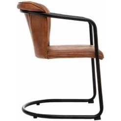 ATMOSPHERA, CRATEUR D'INTRIEUR Lot De 2 Fauteuils En Cuir "Kavi" 77cm Cognac 9 ATMOSPHERA, CRATEUR D'INTRIEUR Lot De 2 Fauteuils En Cuir "Kavi" 77cm Cognac -Pas Cher Fauteuil Magasin 36890501 3