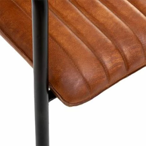 ATMOSPHERA, CRATEUR D'INTRIEUR Lot De 2 Fauteuils En Cuir "Kavi" 77cm Cognac 6 ATMOSPHERA, CRATEUR D'INTRIEUR Lot De 2 Fauteuils En Cuir "Kavi" 77cm Cognac – Image 4