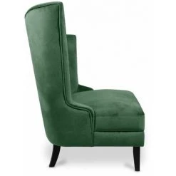 Paris Prix - Fauteuil Design En Velours "karl" 110cm Vert -Pas Cher Fauteuil Magasin 36890633 3