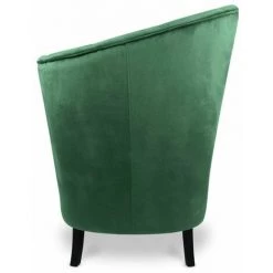 Paris Prix - Fauteuil Design En Velours "karl" 110cm Vert -Pas Cher Fauteuil Magasin 36890633 4