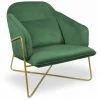 Paris Prix - Fauteuil Design En Velours "starlight" 88cm Vert -Pas Cher Fauteuil Magasin 36891603 1