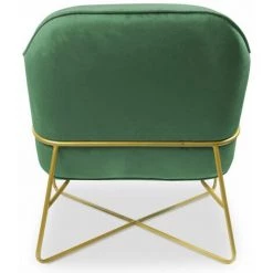 Paris Prix - Fauteuil Design En Velours "starlight" 88cm Vert 10 Paris Prix - Fauteuil Design En Velours "starlight" 88cm Vert -Pas Cher Fauteuil Magasin 36891603 4