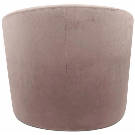 Paris Prix - Fauteuil En Velours Design "arrondi" 84cm Rose 6 Paris Prix - Fauteuil En Velours Design "arrondi" 84cm Rose – Image 4