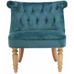 ATMOSPHERA, CRATEUR D'INTRIEUR Lot De 2 Fauteuils En Velours "Crapaud" 72cm Bleu 9 ATMOSPHERA, CRATEUR D'INTRIEUR Lot De 2 Fauteuils En Velours "Crapaud" 72cm Bleu -Pas Cher Fauteuil Magasin 36892362 3
