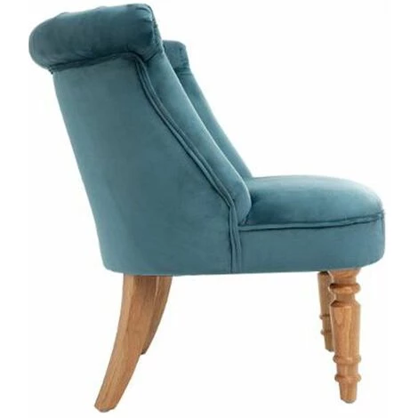 ATMOSPHERA, CRATEUR D'INTRIEUR Lot De 2 Fauteuils En Velours "Crapaud" 72cm Bleu 6 ATMOSPHERA, CRATEUR D'INTRIEUR Lot De 2 Fauteuils En Velours "Crapaud" 72cm Bleu – Image 4