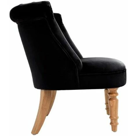 ATMOSPHERA, CRATEUR D'INTRIEUR Lot De 2 Fauteuils En Velours "Crapaud" 72cm Noir 4 ATMOSPHERA, CRATEUR D'INTRIEUR Lot De 2 Fauteuils En Velours "Crapaud" 72cm Noir – Image 2