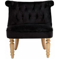 ATMOSPHERA, CRATEUR D'INTRIEUR Lot De 2 Fauteuils En Velours "Crapaud" 72cm Noir 9 ATMOSPHERA, CRATEUR D'INTRIEUR Lot De 2 Fauteuils En Velours "Crapaud" 72cm Noir -Pas Cher Fauteuil Magasin 36892363 3