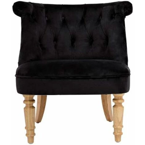 ATMOSPHERA, CRATEUR D'INTRIEUR Lot De 2 Fauteuils En Velours "Crapaud" 72cm Noir 5 ATMOSPHERA, CRATEUR D'INTRIEUR Lot De 2 Fauteuils En Velours "Crapaud" 72cm Noir – Image 3