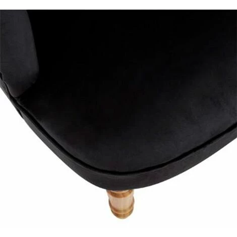 ATMOSPHERA, CRATEUR D'INTRIEUR Lot De 2 Fauteuils En Velours "Crapaud" 72cm Noir 6 ATMOSPHERA, CRATEUR D'INTRIEUR Lot De 2 Fauteuils En Velours "Crapaud" 72cm Noir – Image 4