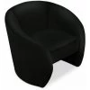 Paris Prix - Fauteuil Design "arrondi" 84cm Noir 2 Paris Prix - Fauteuil Design "arrondi" 84cm Noir -Pas Cher Fauteuil Magasin 36895362 1