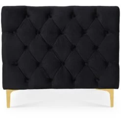 INTENSEDECO Fauteuil Edward Velours Noir Pieds Doré - Noir 8 INTENSEDECO Fauteuil Edward Velours Noir Pieds Doré - Noir -Pas Cher Fauteuil Magasin 36913600 3