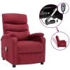 Fauteuil Inclinable électrique De Massage Tissu Bordeaux VidaXL