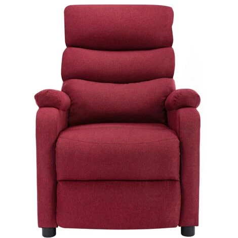 Fauteuil Inclinable électrique De Massage Tissu Bordeaux VidaXL 5 Fauteuil Inclinable électrique De Massage Tissu Bordeaux VidaXL – Image 3