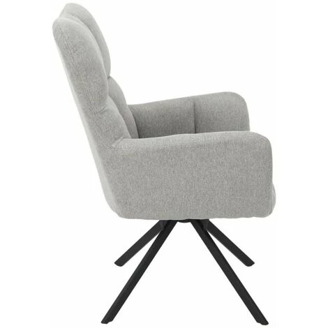 Paris Prix - Fauteuil Design Pivotant "washington" 88cm Gris 5 Paris Prix - Fauteuil Design Pivotant "washington" 88cm Gris – Image 3