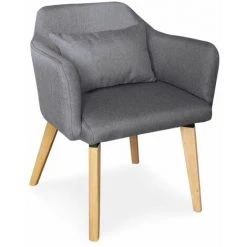 Paris Prix - Lot De 2 Fauteuils Scandinave En Tissu "delante" 67cm Gris Foncé 5 Paris Prix - Lot De 2 Fauteuils Scandinave En Tissu "delante" 67cm Gris Foncé -Pas Cher Fauteuil Magasin 37419092 2