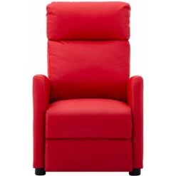 Fauteuil Inclinable Électrique De Massage Similicuir Rouge VidaXL 9 Fauteuil Inclinable Électrique De Massage Similicuir Rouge VidaXL -Pas Cher Fauteuil Magasin 37435781 3