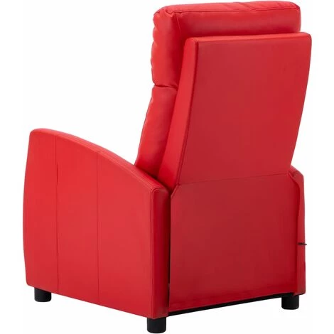 Fauteuil Inclinable Électrique De Massage Similicuir Rouge VidaXL 7 Fauteuil Inclinable Électrique De Massage Similicuir Rouge VidaXL – Image 5