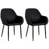 Paris Prix - Lot De 2 Fauteuils Design "giulia" 85cm Noir 1 Paris Prix - Lot De 2 Fauteuils Design "giulia" 85cm Noir -Pas Cher Fauteuil Magasin 37476109 1