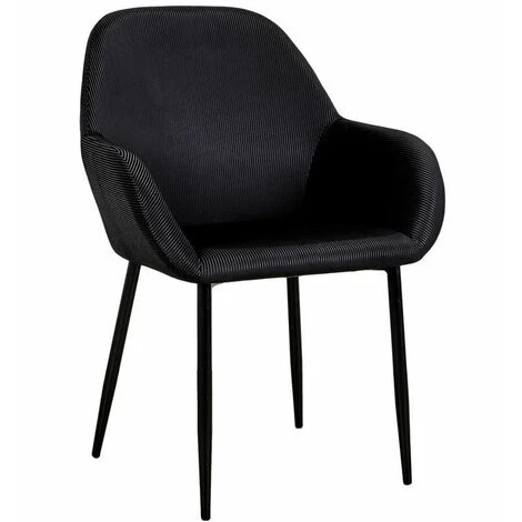 Paris Prix - Lot De 2 Fauteuils Design "giulia" 85cm Noir 4 Paris Prix - Lot De 2 Fauteuils Design "giulia" 85cm Noir – Image 2