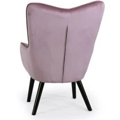 Paris Prix - Fauteuil Scandinave Velours "vianey" 67cm Rose -Pas Cher Fauteuil Magasin 37623713 3
