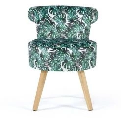 IDMARKET Fauteuil Crapaud En Velours Motif Jungle - Multicolor 11 IDMARKET Fauteuil Crapaud En Velours Motif Jungle - Multicolor -Pas Cher Fauteuil Magasin 37658392 5