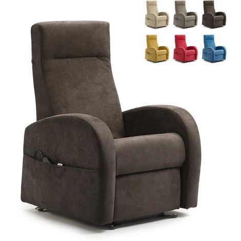 LE ROI DU RELAX Fauteuil Relax Avec Lève-personne Appui-tête Réglable 2 Moteurs Matilde | Couleur: Marron 3 LE ROI DU RELAX Fauteuil Relax Avec Lève-personne Appui-tête Réglable 2 Moteurs Matilde | Couleur: Marron