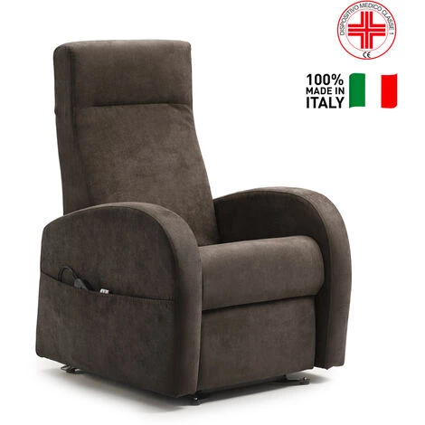 LE ROI DU RELAX Fauteuil Relax Avec Lève-personne Appui-tête Réglable 2 Moteurs Matilde | Couleur: Marron 4 LE ROI DU RELAX Fauteuil Relax Avec Lève-personne Appui-tête Réglable 2 Moteurs Matilde | Couleur: Marron – Image 2