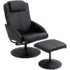 HOMCOM Fauteuil Relax Inclinable Style Contemporain Avec Repose-pieds Revêtement Synthétique Acier Noir - Noir 1 HOMCOM Fauteuil Relax Inclinable Style Contemporain Avec Repose-pieds Revêtement Synthétique Acier Noir - Noir -Pas Cher Fauteuil Magasin 37865023 1
