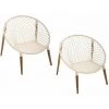 ATMOSPHERA, CRŽATEUR D'INTŽRIEUR Lot De 2 Fauteuils Design "Manguier" 90cm Blanc -Pas Cher Fauteuil Magasin 38079992 1