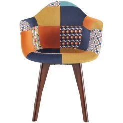 THE HOME DECO FACTORY Fauteuil Patchwork Retro Home Deco Factory -Pas Cher Fauteuil Magasin 38154174 3