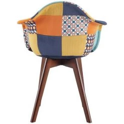 THE HOME DECO FACTORY Fauteuil Patchwork Retro Home Deco Factory -Pas Cher Fauteuil Magasin 38154174 4