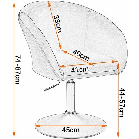 WOLTU Tabouret De Bar En Velours . Fauteuil De Bar. Tabouret Rotatif Hauteur Réglable. Gris Foncé 6 WOLTU Tabouret De Bar En Velours . Fauteuil De Bar. Tabouret Rotatif Hauteur Réglable. Gris Foncé – Image 4