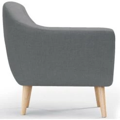 Paris Prix - Fauteuil Scandinave Tissu "lopy" 78cm Gris -Pas Cher Fauteuil Magasin 38382797 4