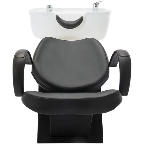 VidaXL Chaise De Salon Avec Lavabo Noir Et Blanc Similicuir - Multicolore 4 VidaXL Chaise De Salon Avec Lavabo Noir Et Blanc Similicuir - Multicolore – Image 2