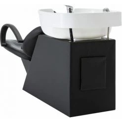 VidaXL Chaise De Salon Avec Lavabo Noir Et Blanc Similicuir - Multicolore 10 VidaXL Chaise De Salon Avec Lavabo Noir Et Blanc Similicuir - Multicolore -Pas Cher Fauteuil Magasin 38401706 4