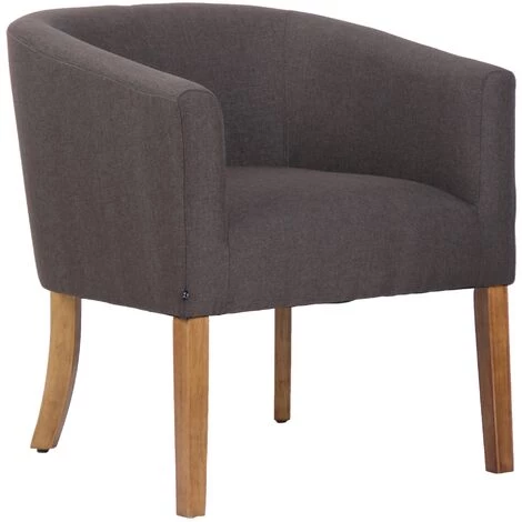 CLP Fauteuil Design Et Confortable Nemea En Tissu Avec Pieds En Bois De Caoutchouc Gris Foncé Antique Clair 3 CLP Fauteuil Design Et Confortable Nemea En Tissu Avec Pieds En Bois De Caoutchouc Gris Foncé Antique Clair