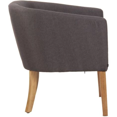 CLP Fauteuil Design Et Confortable Nemea En Tissu Avec Pieds En Bois De Caoutchouc Gris Foncé Antique Clair 5 CLP Fauteuil Design Et Confortable Nemea En Tissu Avec Pieds En Bois De Caoutchouc Gris Foncé Antique Clair – Image 3